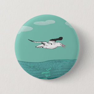Noordelijke koninklijke albatros toroa ronde button 5,7 cm