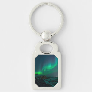 Noordelijke lammeren Aurora Borealis Alaska Stars Sleutelhanger
