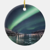 Noordelijke Lichten Arctisch Keramisch Ornament (Achterkant)