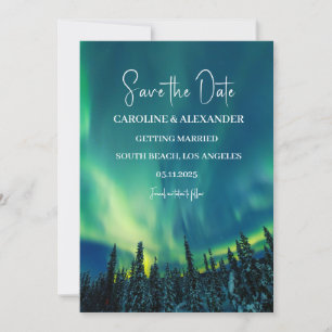 Noordelijke Lichten Aurora Borealis Galaxy Sky Wed Save The Date