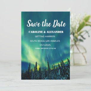 Noordelijke Lichten Aurora Borealis Galaxy Sky Wed Save The Date