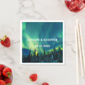 Noordelijke Lichten Aurora Borealis Night Sky Wedd Servet (Insitu)