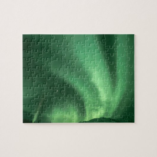 Noordelijke lichten, Aurora borealis, over de gron Legpuzzel (Horizontaal)
