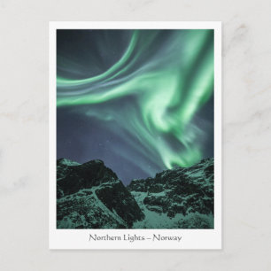 Noordelijke lichten briefkaart