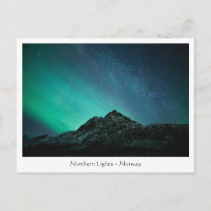 Noordelijke lichten briefkaart