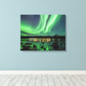 Noordelijke lichten canvas afdruk (Insitu (Houten vloer))