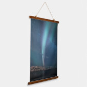Noordelijke lichten hangend wandkleed (Gebogen)