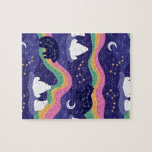 Noordelijke Lichten Jigzaag Puzzle Legpuzzel (Horizontaal)