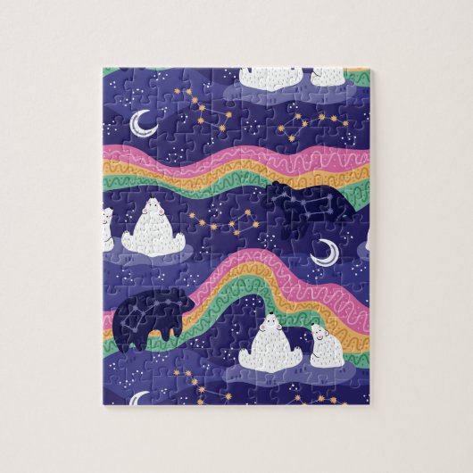 Noordelijke Lichten Jigzaag Puzzle Legpuzzel (Verticaal)