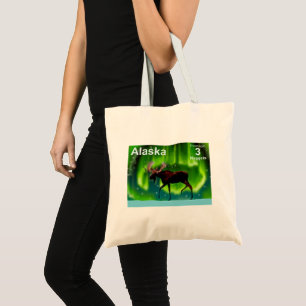 Noordelijke Lichten Moose - Alaska Postage Tote Bag