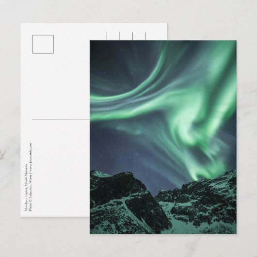Noordelijke Lichten Noorwegen Briefkaart (Voorkant / Achterkant)