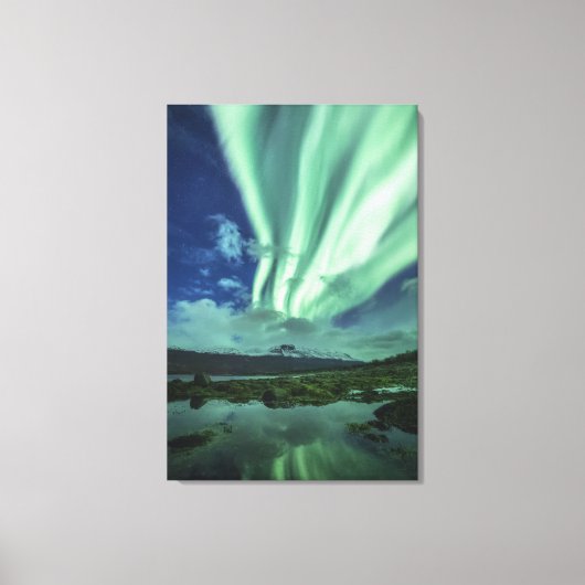 Noordelijke Lichten Noorwegen Canvas Afdruk (Voorkant)