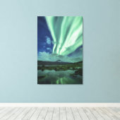 Noordelijke Lichten Noorwegen Canvas Afdruk (Insitu (Houten vloer))