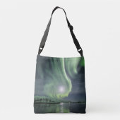Noordelijke Lichten Noorwegen Crossbody Tas (Achterkant)