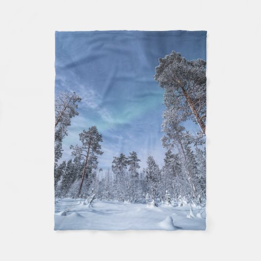 Noordelijke Lichten Noorwegen Fleece Deken (Voorkant)