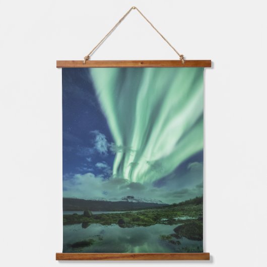 Noordelijke Lichten Noorwegen Hangend Wandkleed (Voorkant)