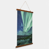 Noordelijke Lichten Noorwegen Hangend Wandkleed (Gebogen)