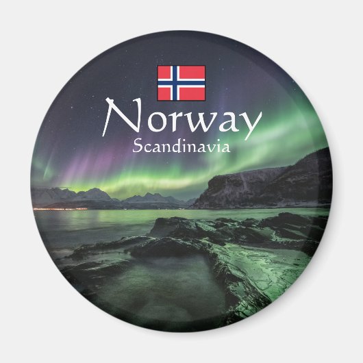 Noordelijke Lichten Noorwegen Magneet (Voorkant)