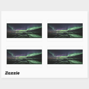 Noordelijke Lichten Noorwegen Rechthoekige Sticker