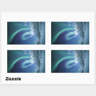 Noordelijke Lichten Noorwegen Rechthoekige Sticker