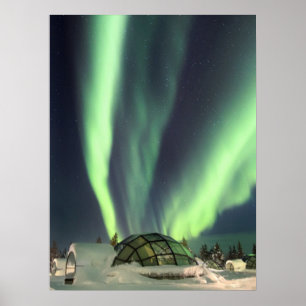Noordelijke lichten over Finland Poster