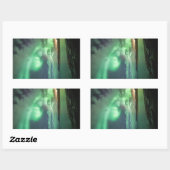 Noordelijke lichten rechthoekige sticker (Vel)