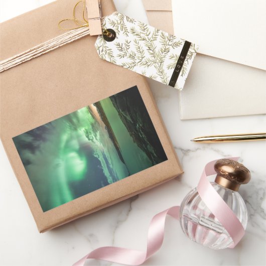 Noordelijke lichten rechthoekige sticker (Geschenken)