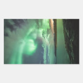 Noordelijke lichten rechthoekige sticker (Voorkant)