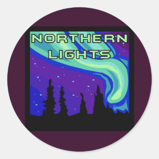 Noordelijke lichten ronde sticker