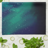 Noordelijke lichten theedoek (Gevouwen)