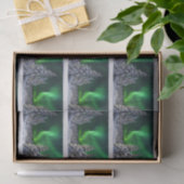 Noordelijke lichten tijdens de winter tissuepapier (Geschenk)