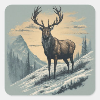 "Noordelijke Majesteit: Majesteit Caribou Vierkante Sticker