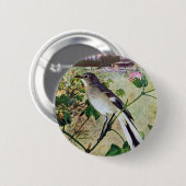 Noordelijke Mockingvogel Ronde Button 5,7 Cm (Voorkant /achterkant)