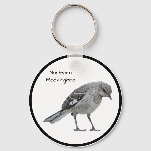 Noordelijke Mockingvogel Sleutelhanger (Voorkant)