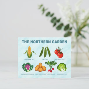noordelijke moestuin briefkaart