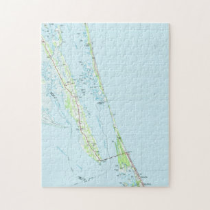 Noordelijke Outer Banks North Carolina Map (1985) Legpuzzel