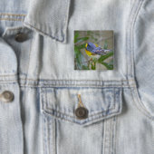 Noordelijke Parula americana) Vierkante Button 5,1 Cm (In situ)