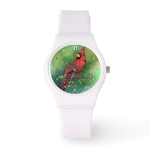 Noordelijke rode kardinale vogelpest horloge
