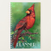 Noordelijke rode kardinale vogelplanner planner (Voorkant)