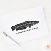 Noordelijke snakehead ovale sticker (Envelop)