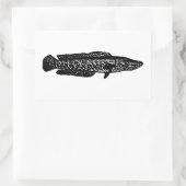 Noordelijke snakehead rechthoekige sticker (Tas)