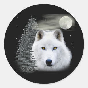 Noordelijke sneeuw ronde sticker