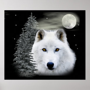 Noordelijke sneeuwwolf poster