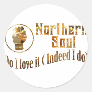 Noordelijke sol. Doe ik het liefste - Goud Ronde Sticker