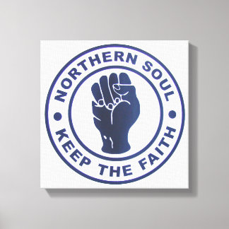 Noordelijke sol houdt de gelovige slogans en het v canvas afdruk