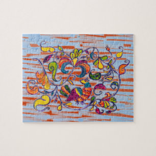 Noordelijke vogel legpuzzel