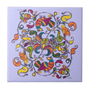 Noordelijke vogel tegeltje