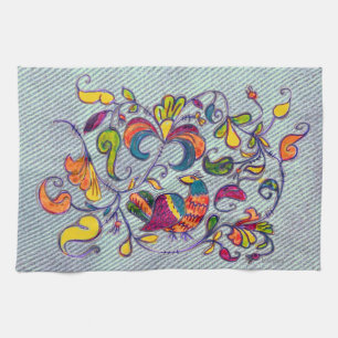 Noordelijke vogel theedoek