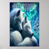 Noordelijke wolven Witte wolven Rust Poster (Voorkant)