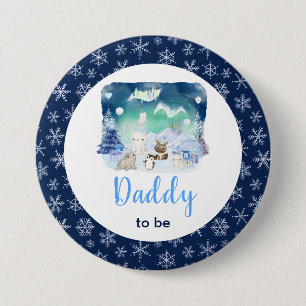 Noorderlicht Arctische Dieren Papa In Spe Ronde Button 7,6 Cm